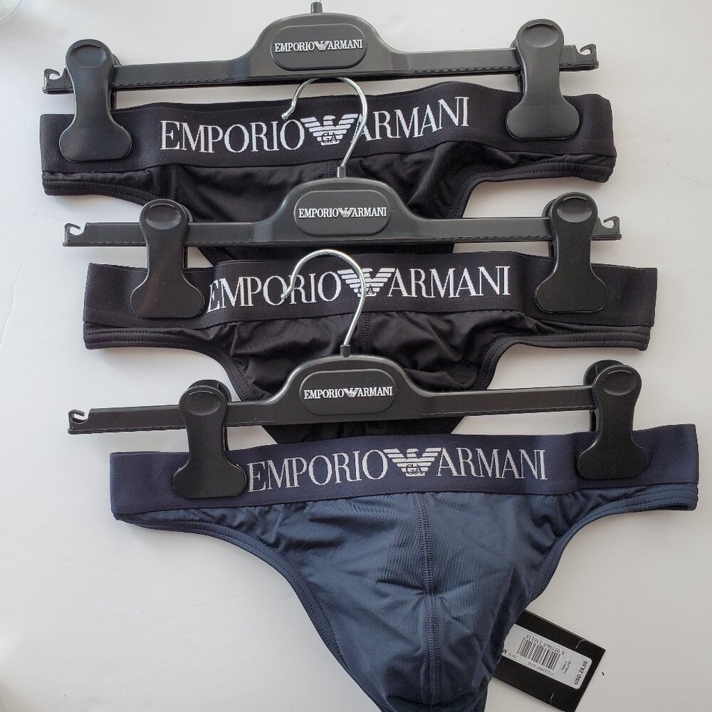 EMPORIO ARMANI MEN's Thong Underwear - Three Pairs - Medium - NWTS